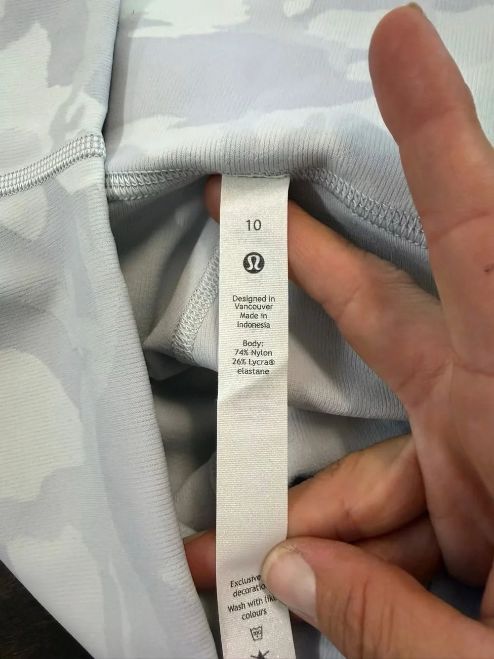 lululemon athletica Gray Camo Bike Shorts